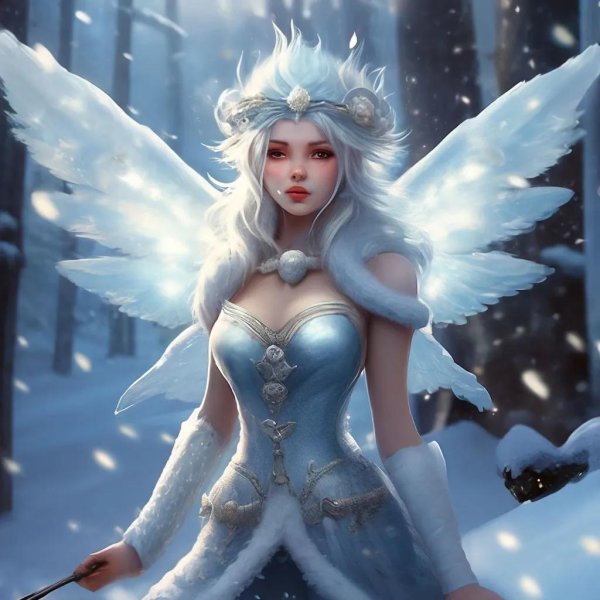 Фэнтези девушка зима