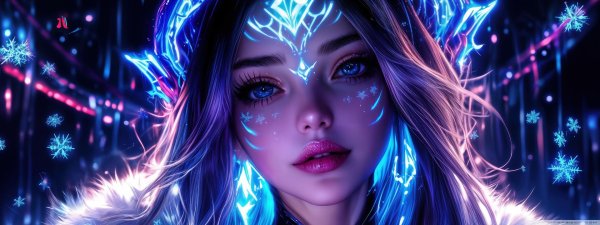 Фэнтези девушка зима