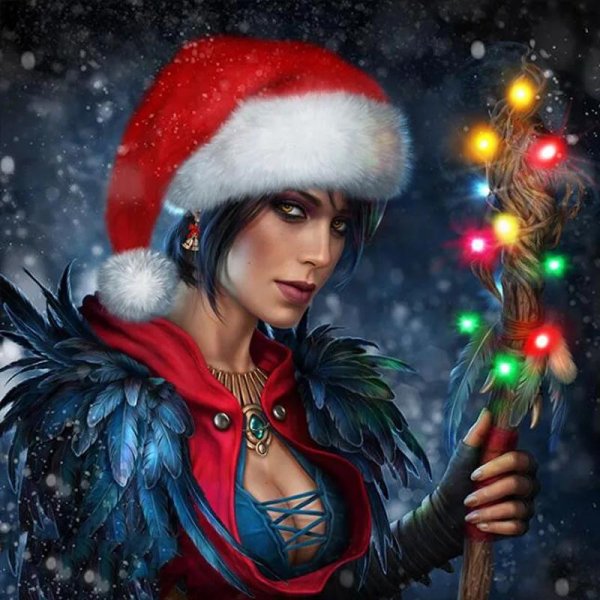 Фэнтези девушка зима