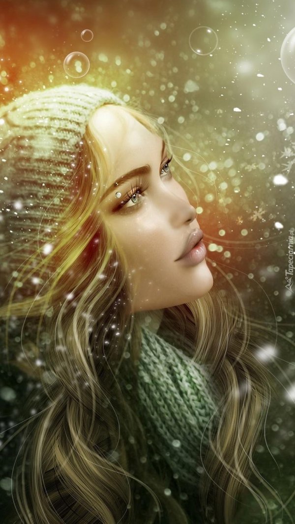 Фэнтези девушка зима