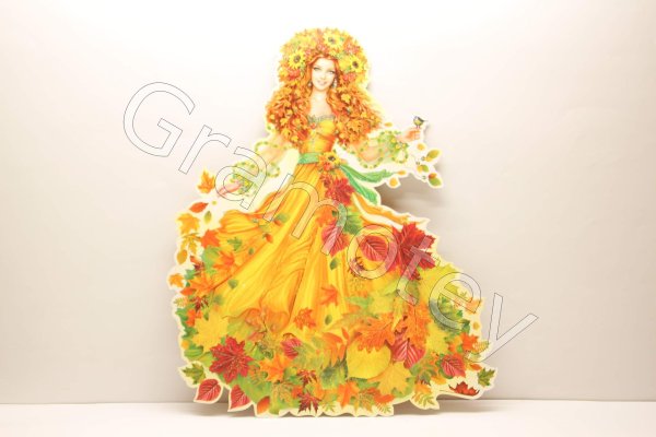 Девушка осень нарисованные