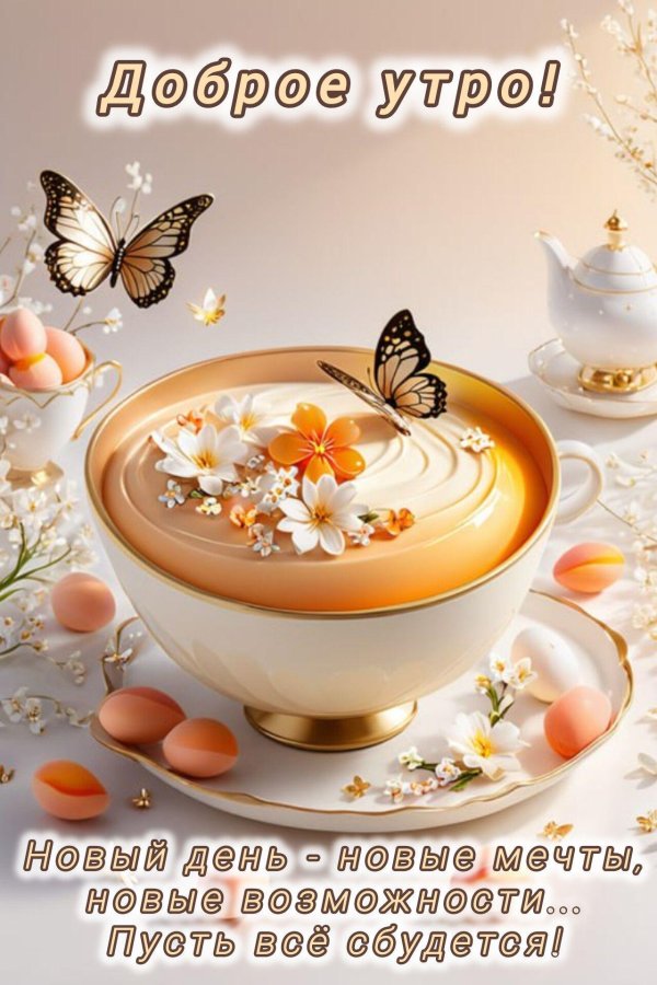 Девушка желает доброго утра