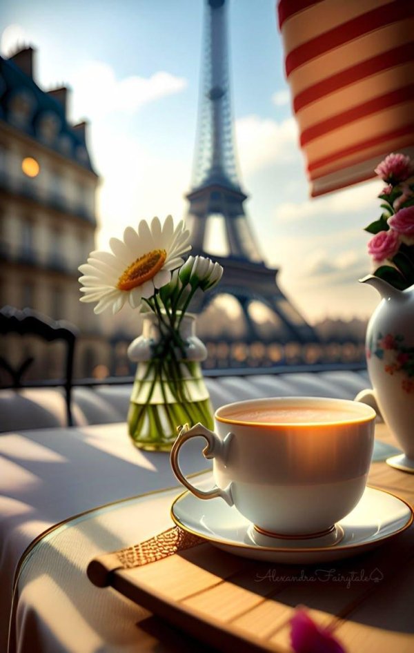 Девушка желает доброго утра