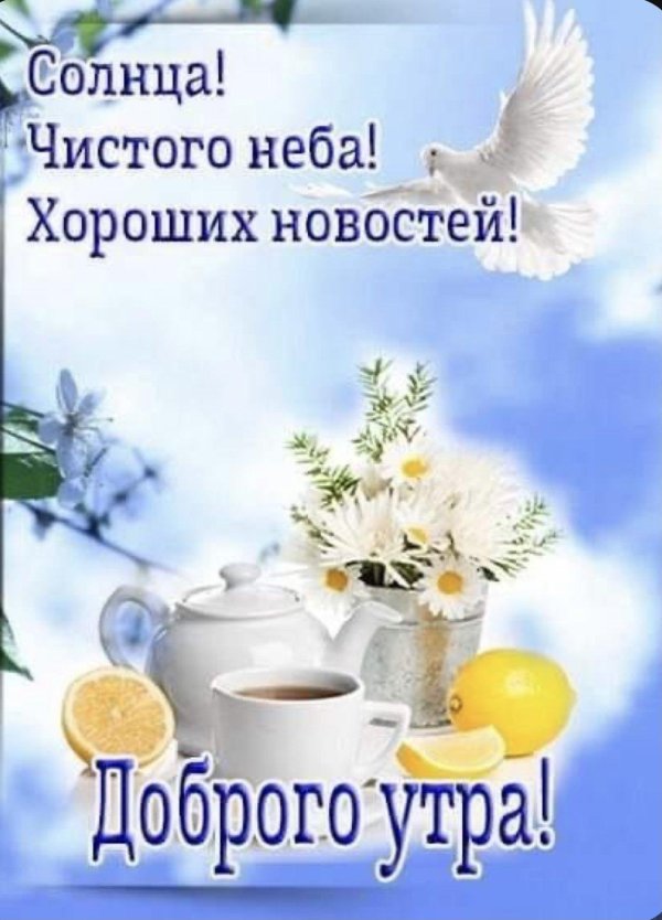 Девушка желает доброго утра