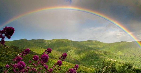 пейзаж с радугой