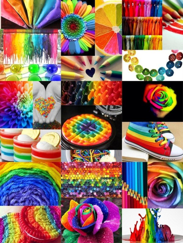 разноцветный коллаж