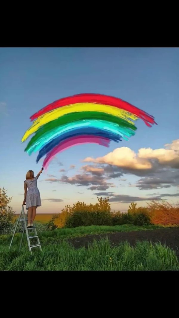 девочка с радугой