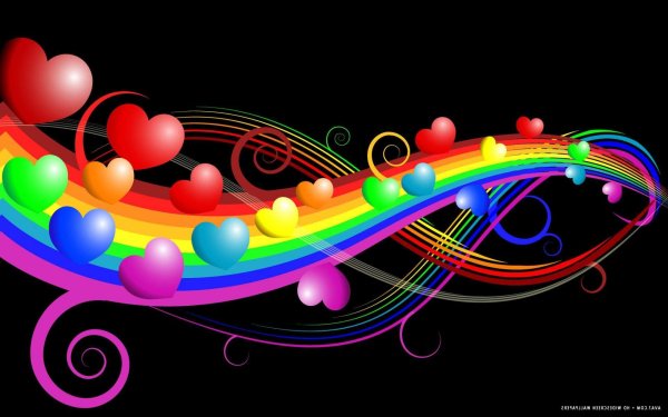 разноцветное сердце