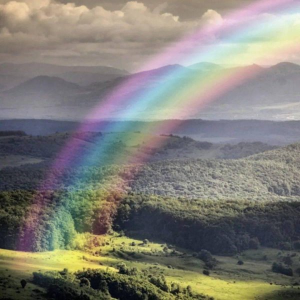 пейзаж с радугой