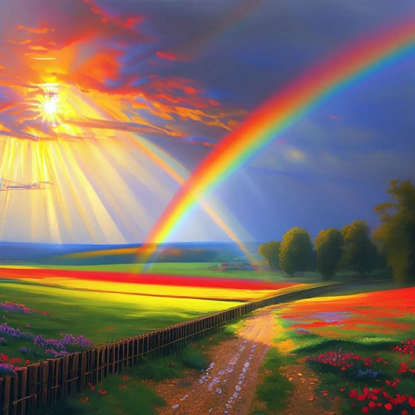 С цветами радуги