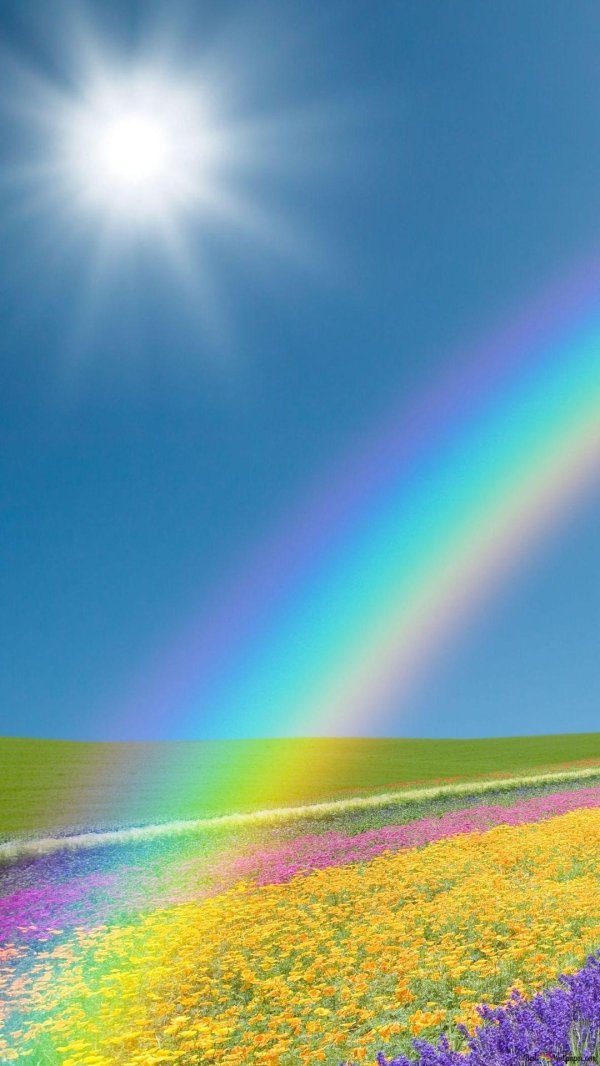 пейзаж с радугой