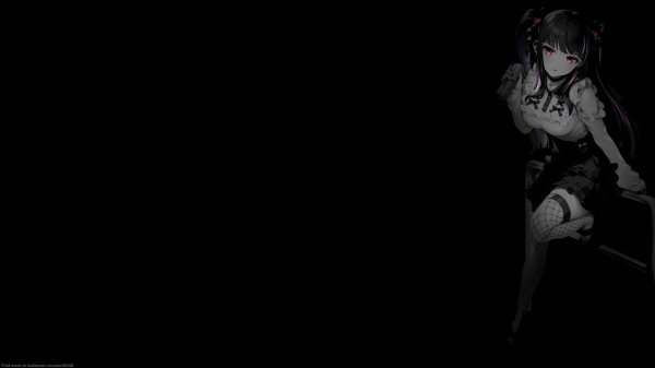 Девушка на черном фоне