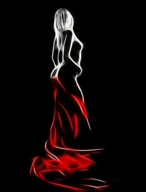 Девушка на черном фоне