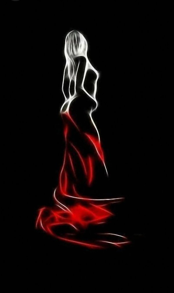 Девушка на черном фоне