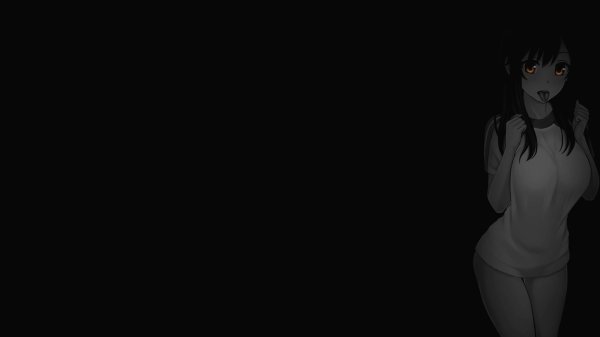 Девушка на черном фоне