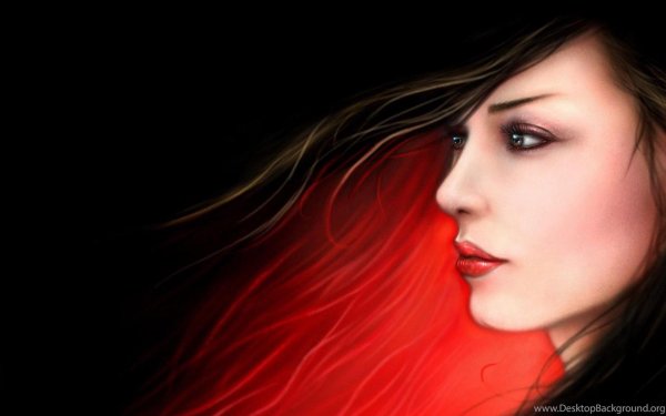 Девушка на черном фоне