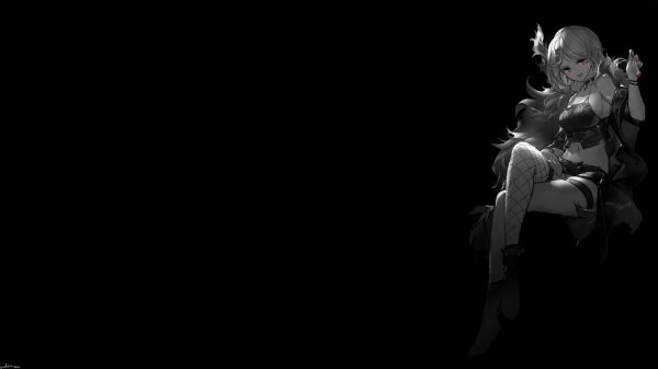 Девушка на черном фоне