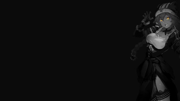 Девушка на черном фоне