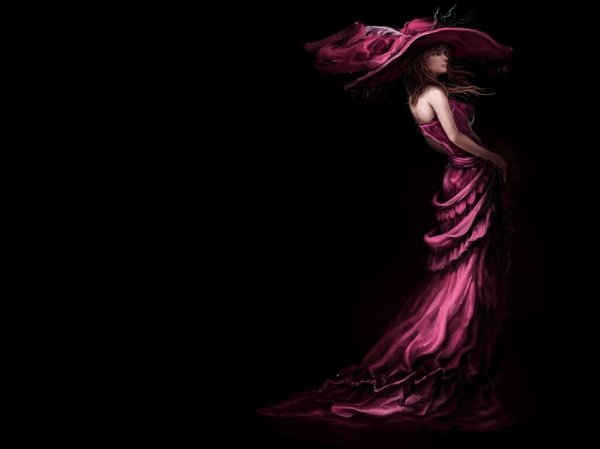 Девушка на черном фоне