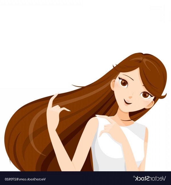 С девушками нарисованные с длинными волосами