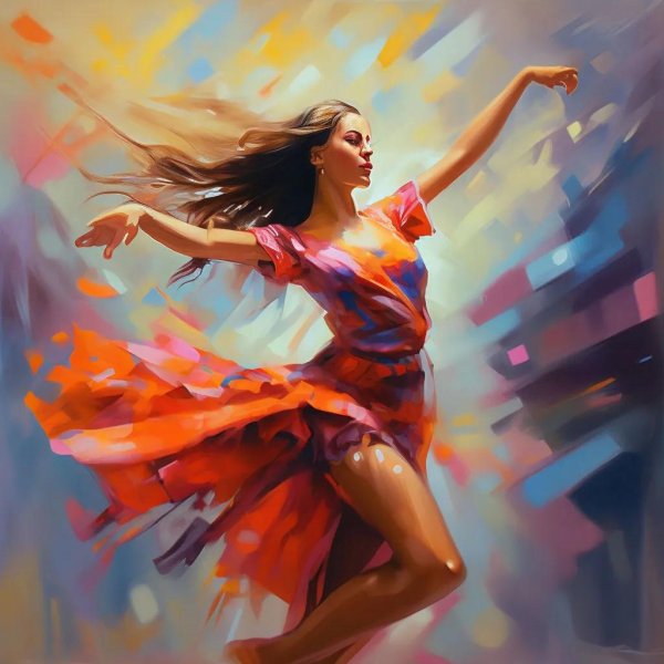 Девушка танцует