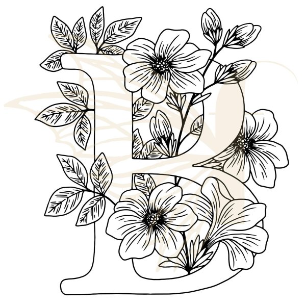 Буквы с цветами