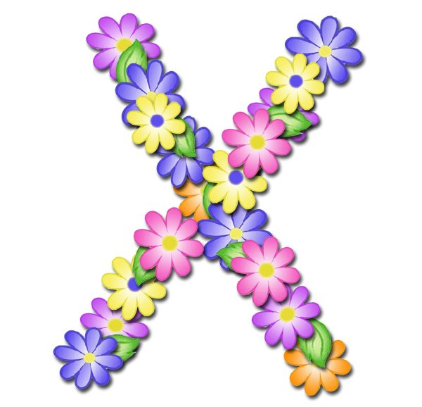 цветочные буквы