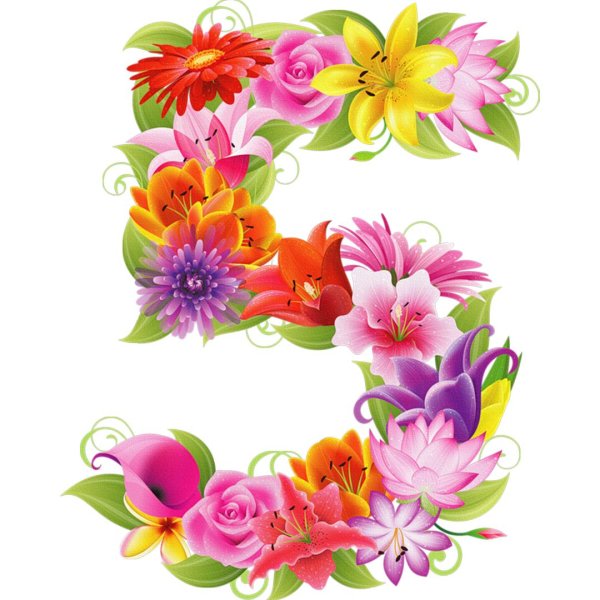 цветочные буквы