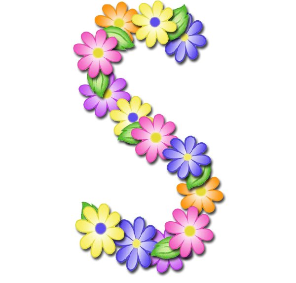 буквы с цветочками