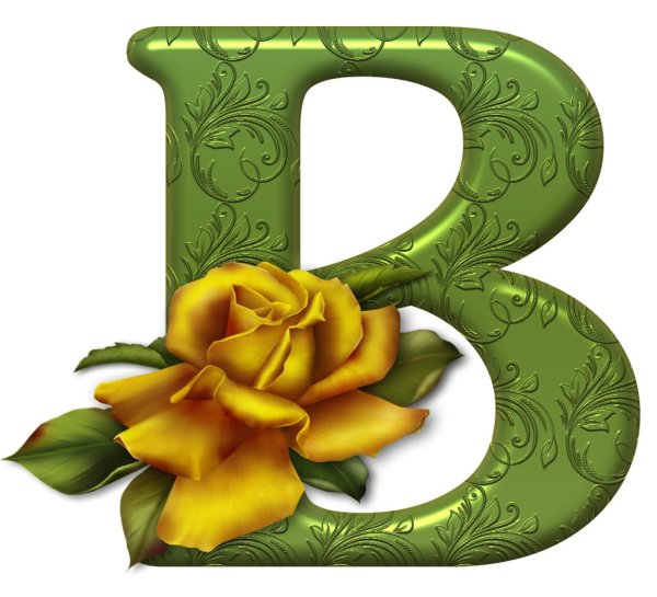 буква с цветами