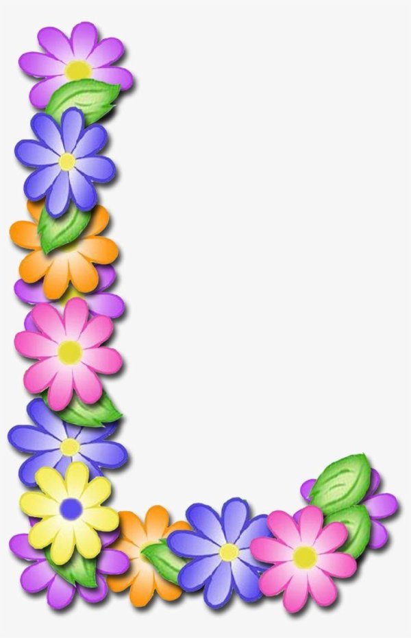 буквы с цветочками