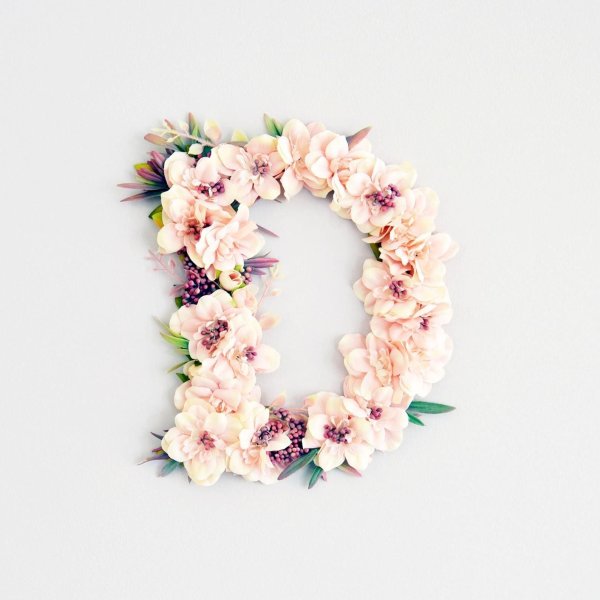 буква с цветами