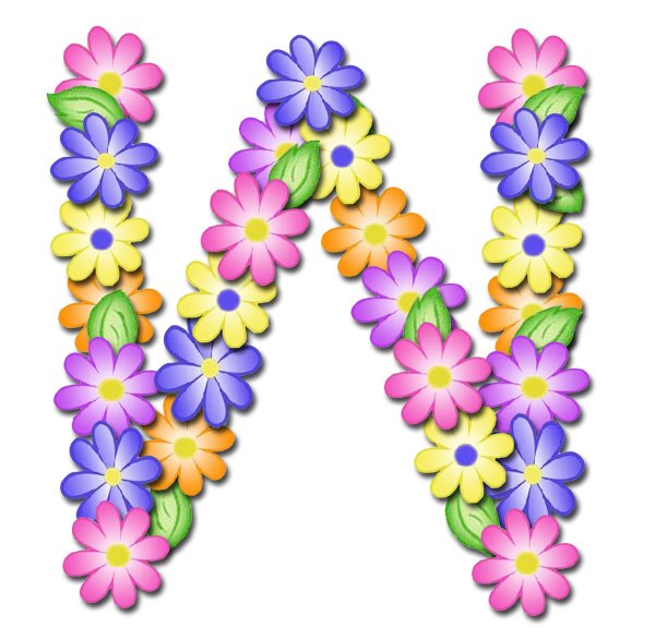 буквы с цветочками