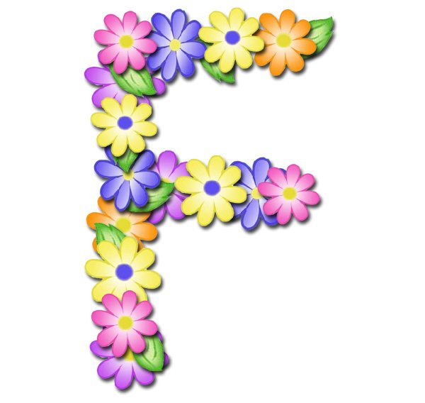 цветочные буквы