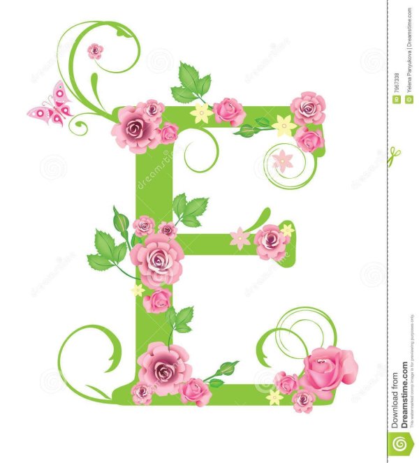 буквы с цветочным орнаментом
