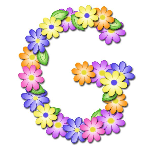 цветочные буквы