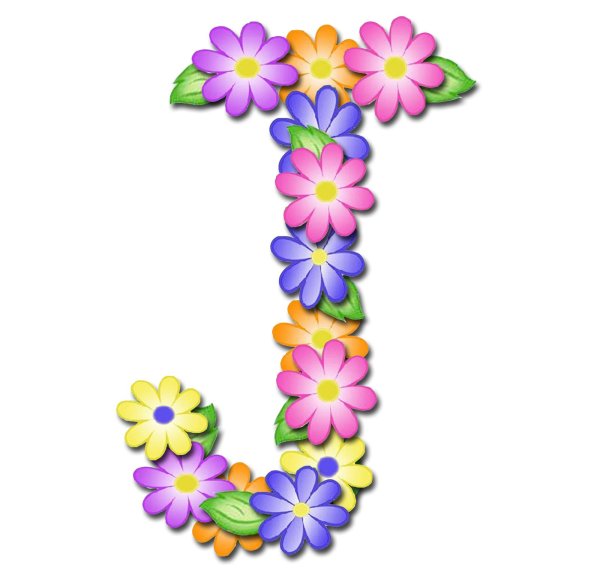 цветочные буквы