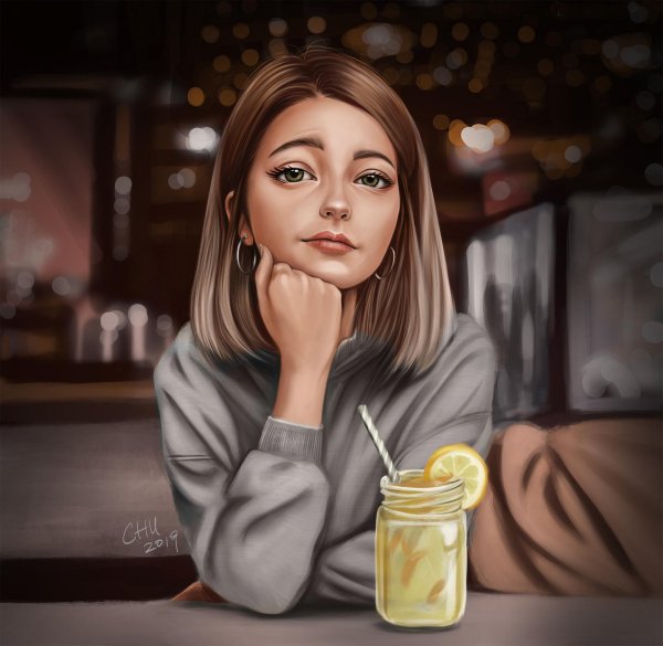 Девушка задумалась