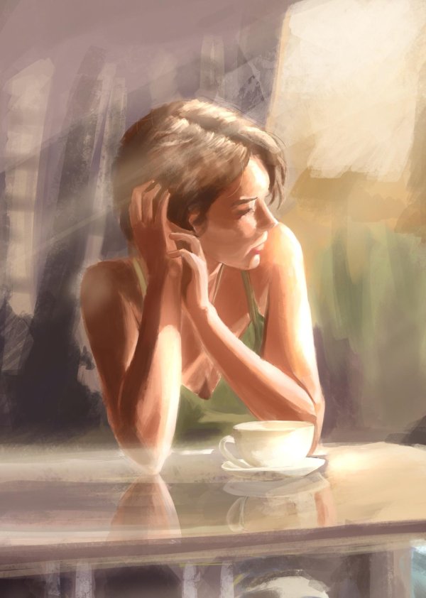 Девушка задумалась