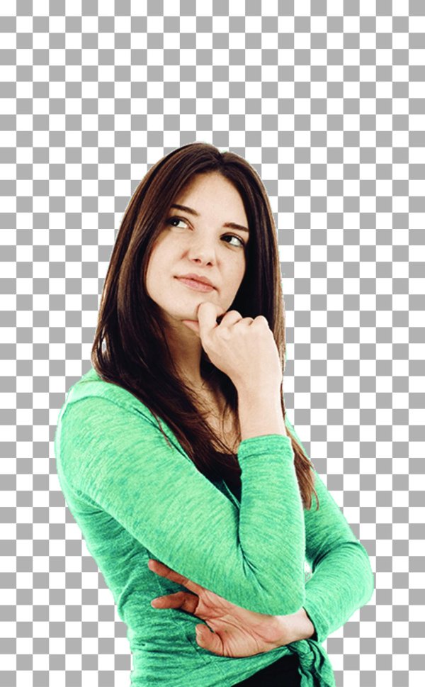 Девушка задумалась