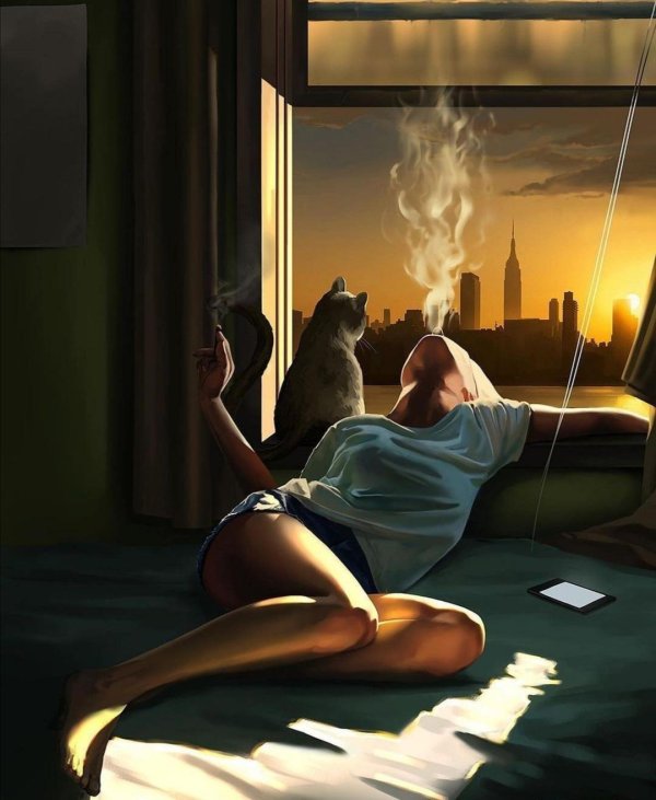 Вечер девушка