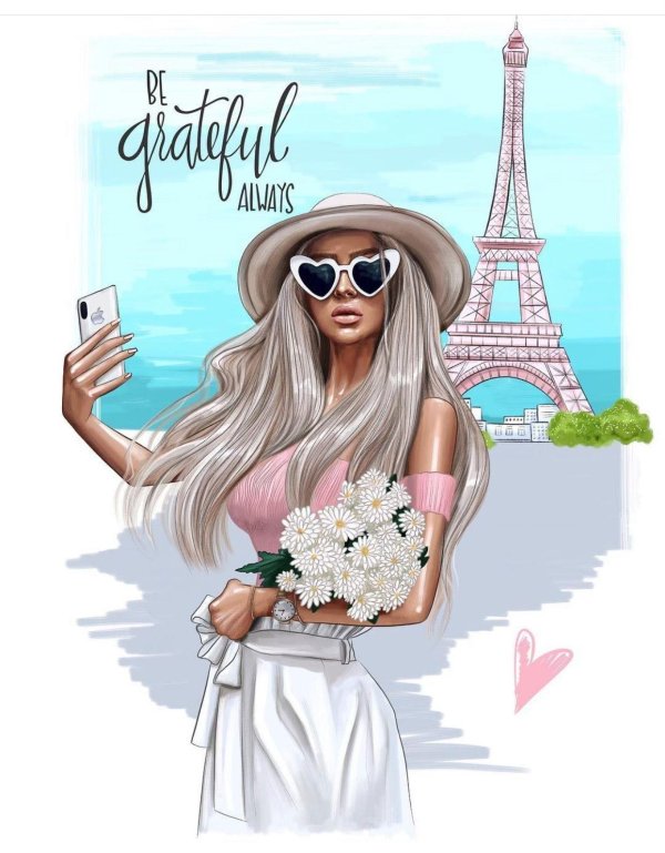 Открытка девушка