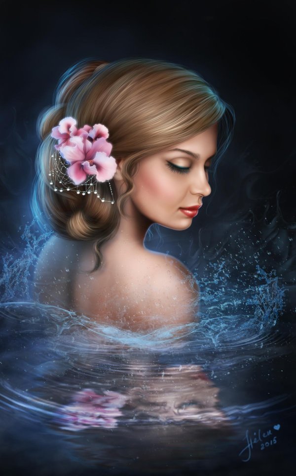 Открытка девушка