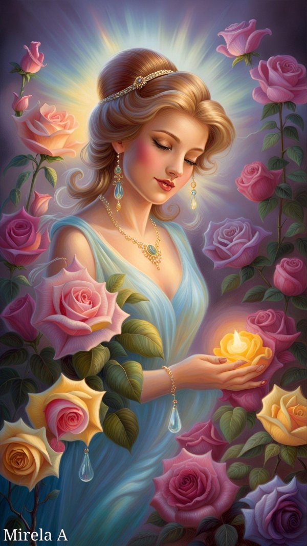 Открытка девушка