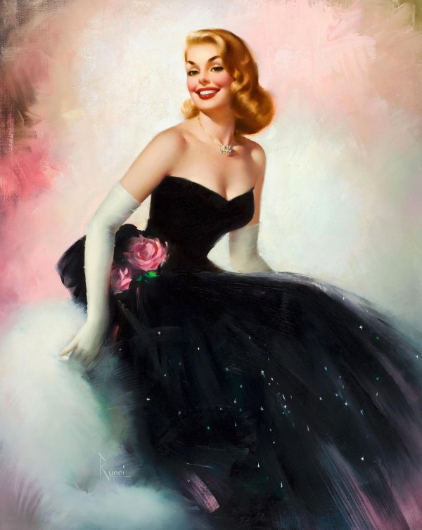 Открытка девушка