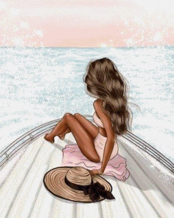 Открытка девушка