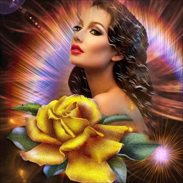 Открытка девушка