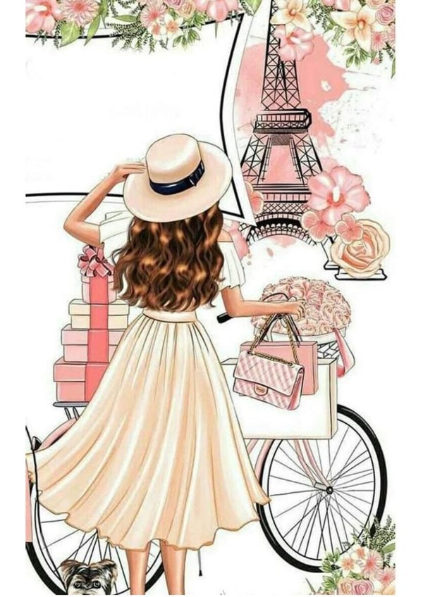 Открытка девушка