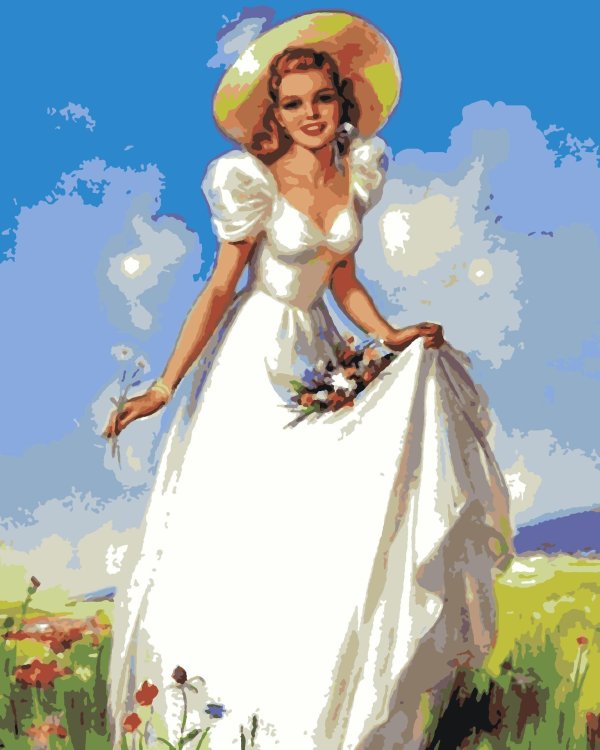 Открытка девушка