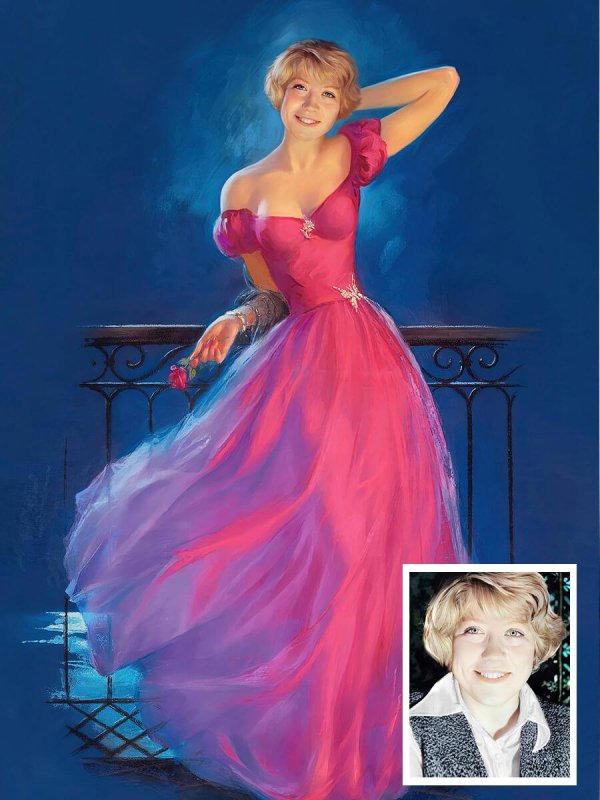 Открытка девушка